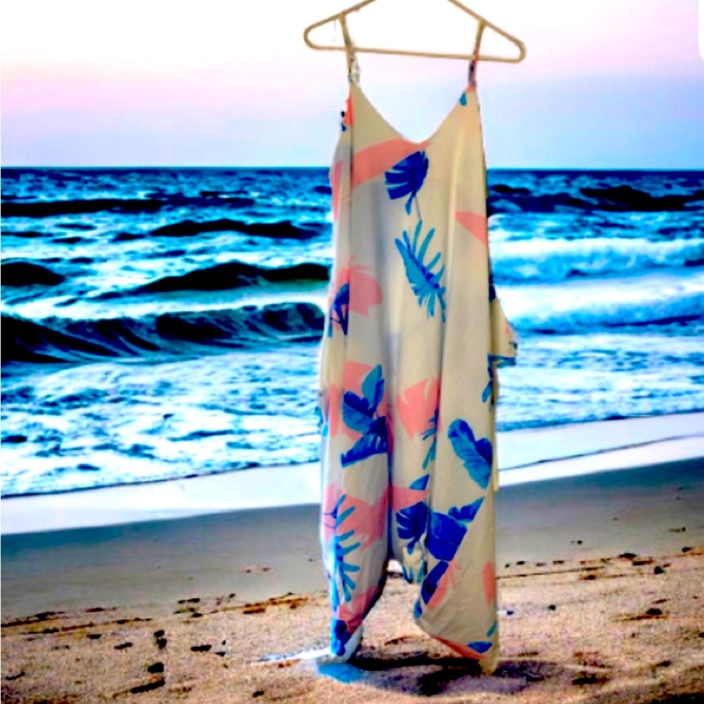 Large floral oversized romper
